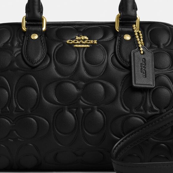 NWT Coach Outlet Mini Rowan Crossbody Bag In Signature Leather - Picture 4 of 7